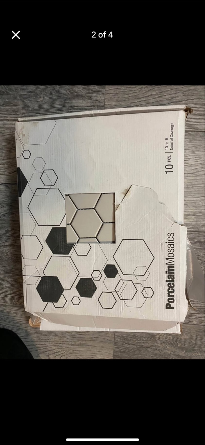 Porcelain Mosaics 2" Metro Grey Hexagon Tile - photo 2