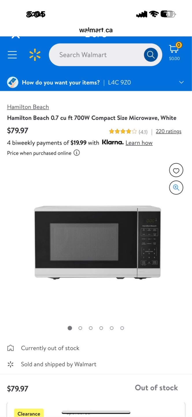 Hamilton Beach 0.7 cu ft Microwave - White - photo 3