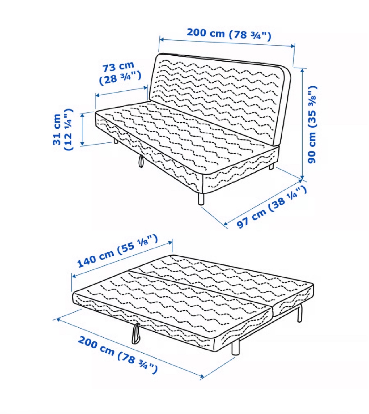 IKEA Nyhamn Futon Sofa Bed- Excellent Condition (CAN DELIVER) - photo 2