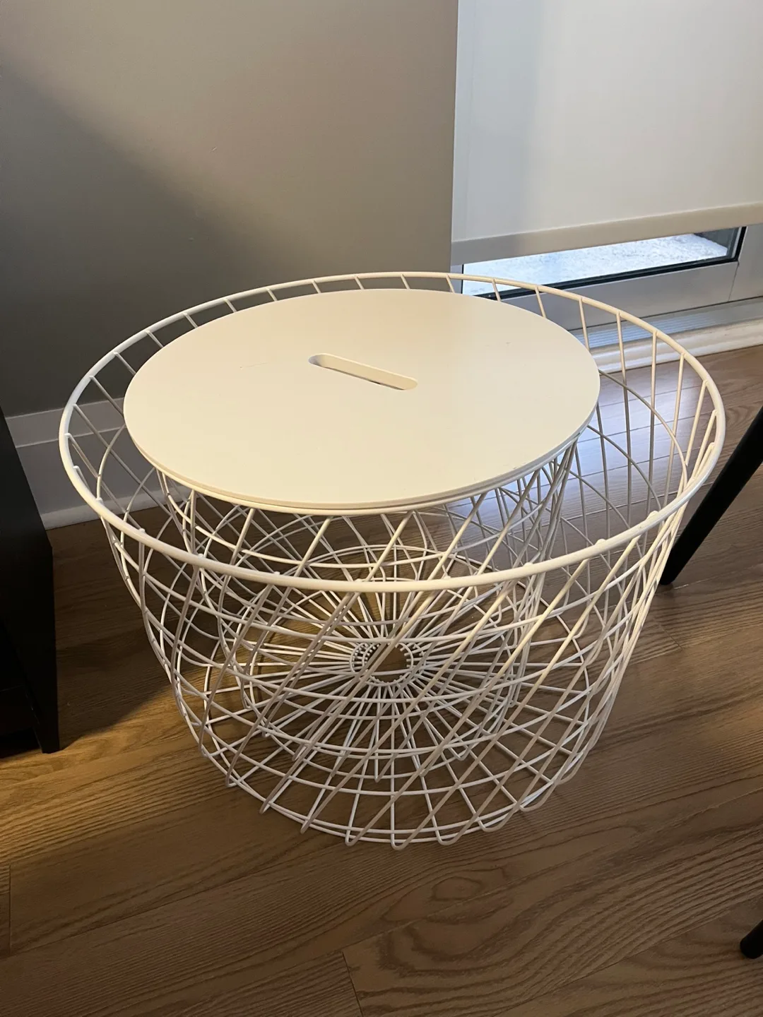 IKEA Branäs Laundry Basket with Lid - White thumbnail