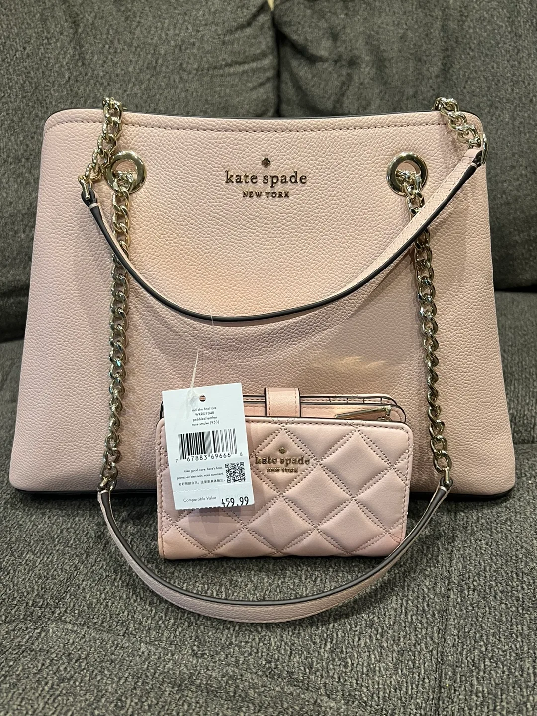 Kate Spade Pink Wallet & Handbag Set thumbnail