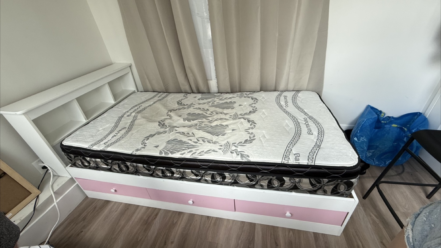 Pink caption bed frame and Bamboo Mattress - photo 2