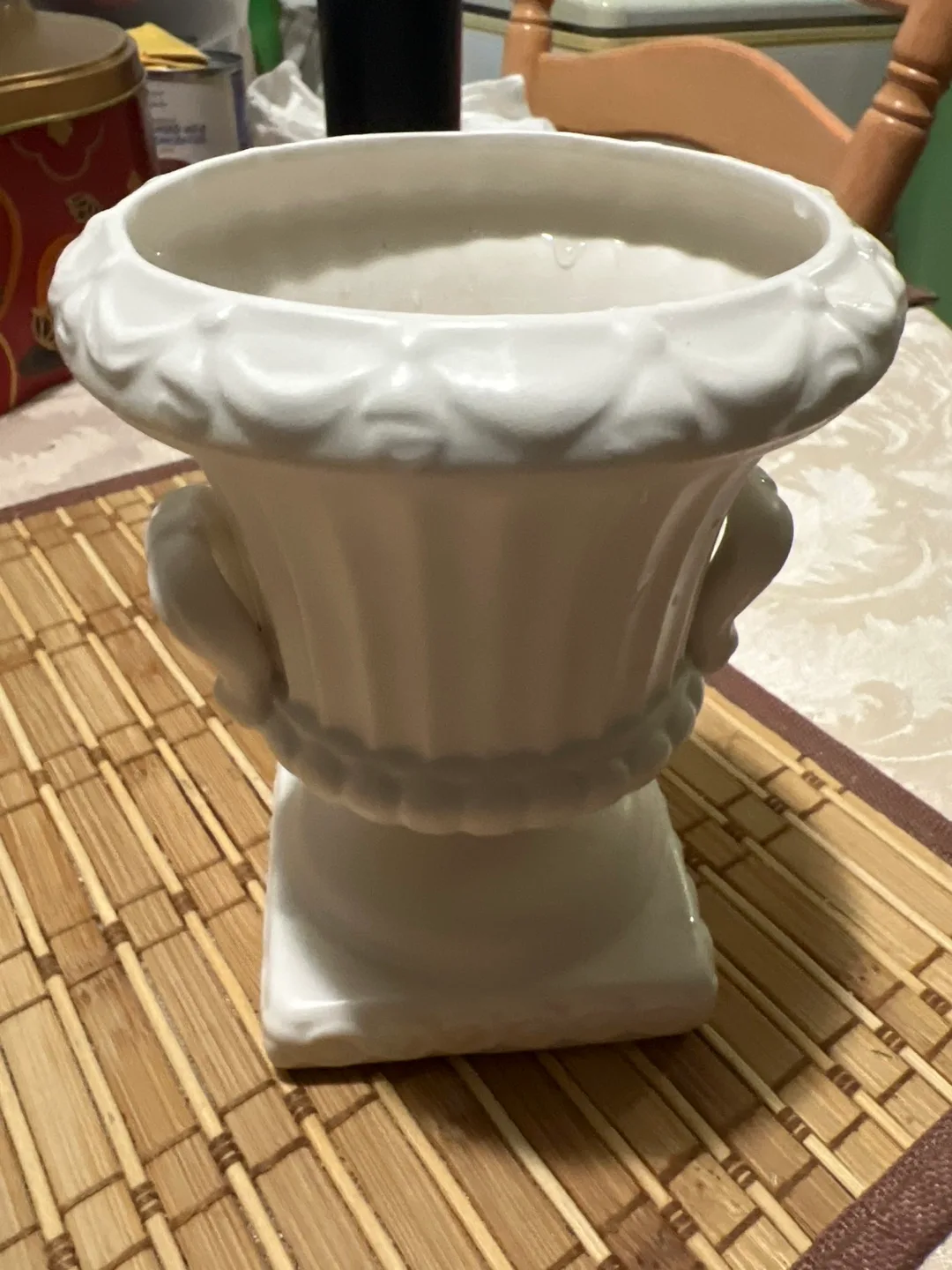 White Decorative Urn Vase image indicator(2)