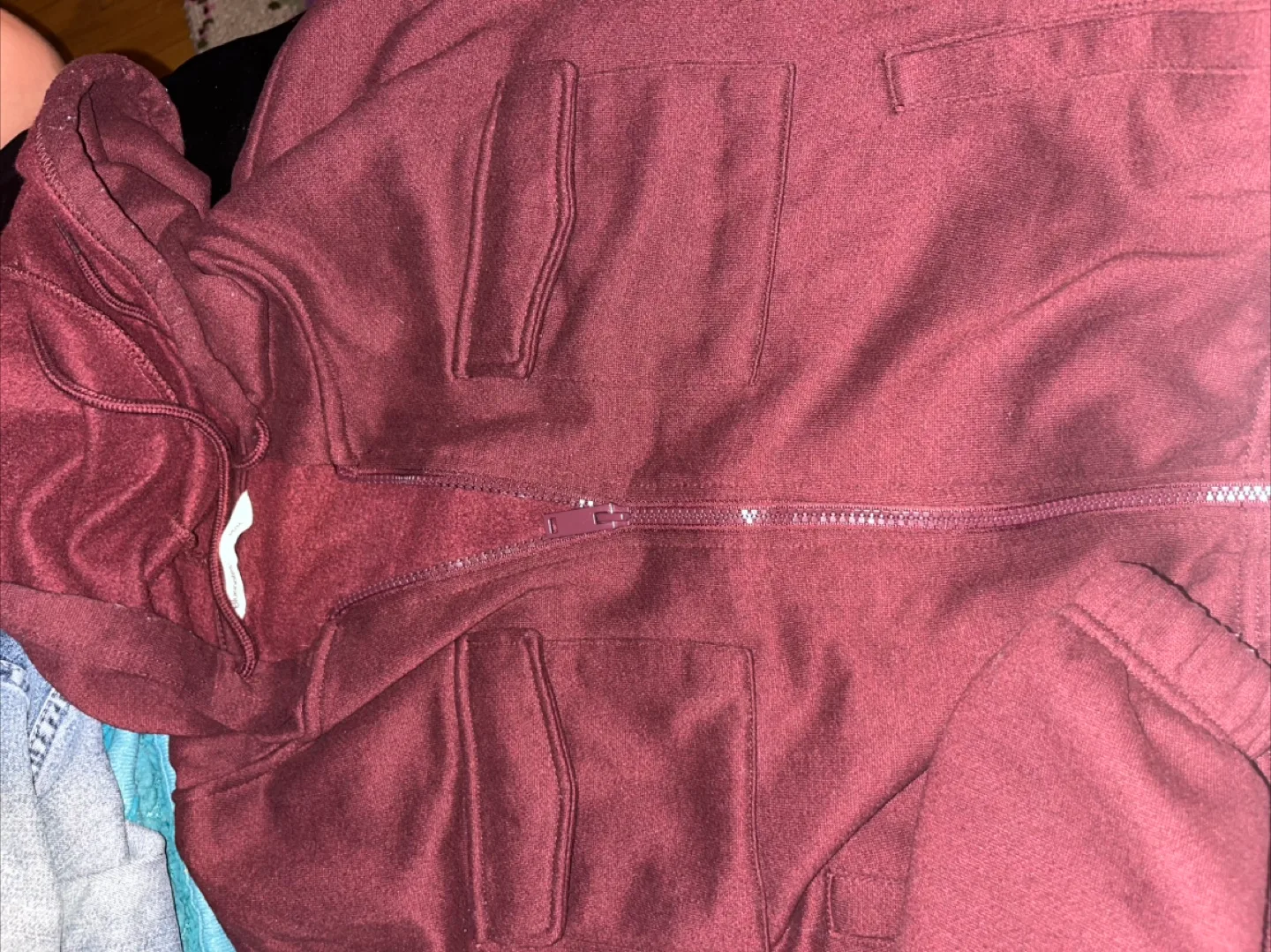 Maroon Zip-Up Hoodie thumbnail