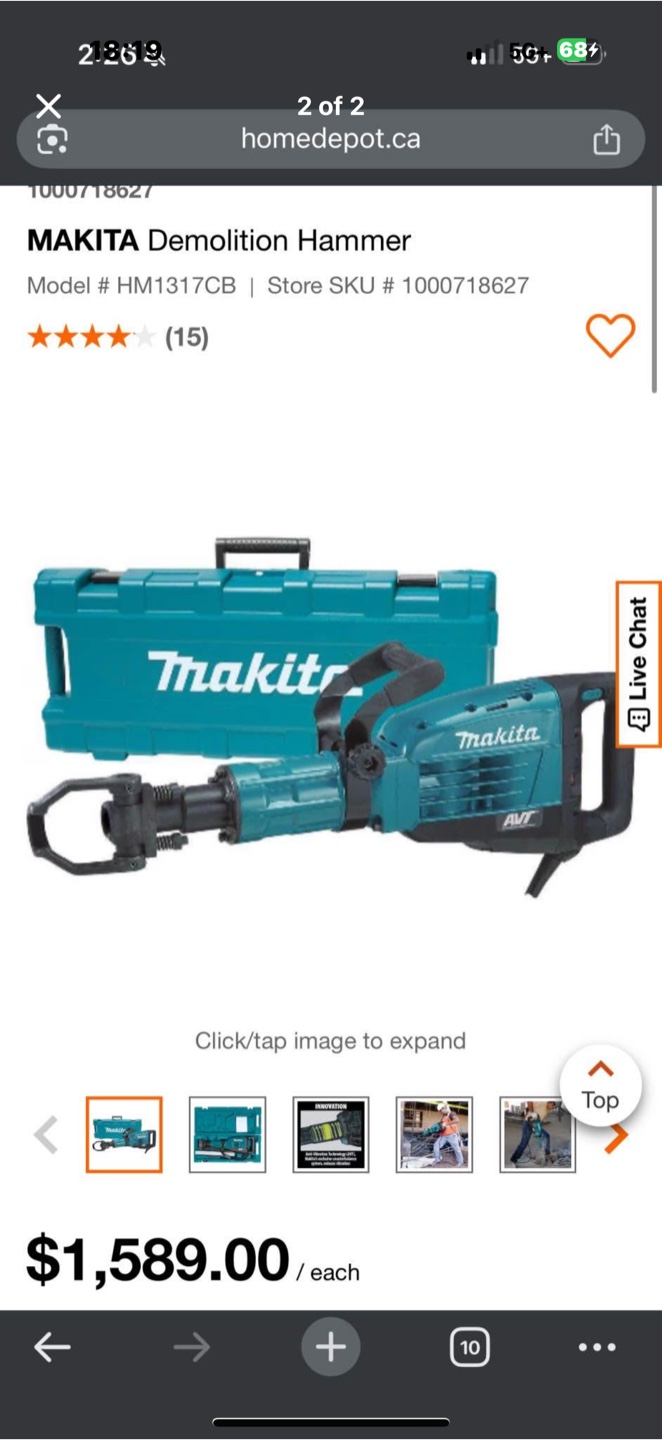 Makita HM1317CB Demolition Hammer w/ Case