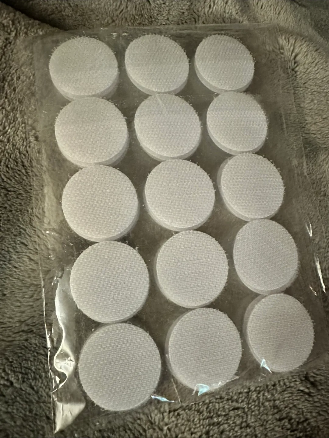 White Round Hook and Loop Fasteners Velcro thumbnail