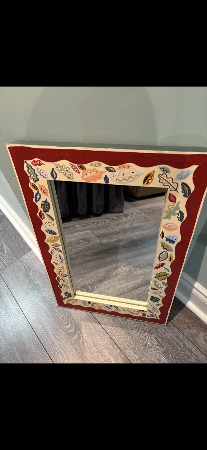 Colourful Hand Painted Mirror - photo 2
