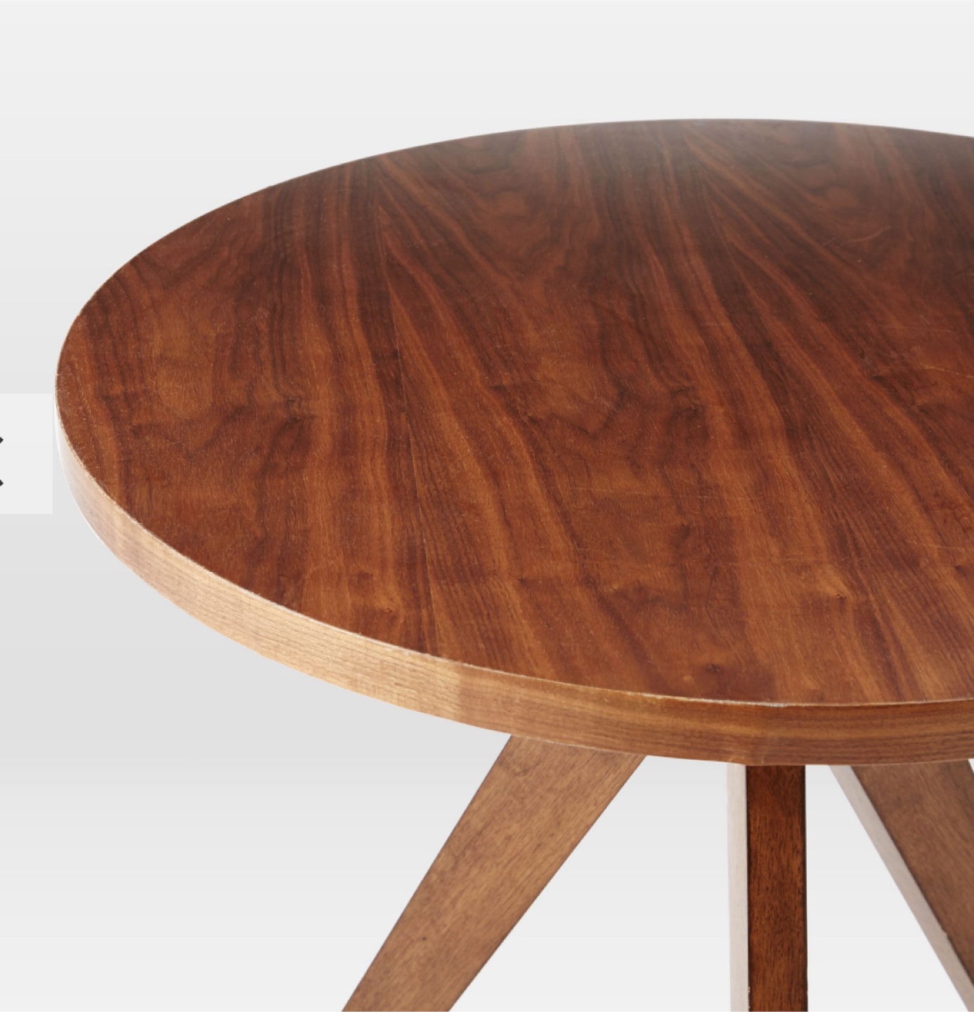 West Elm Tripod Dining Table - 30” Walnut (orig $500) - photo 3
