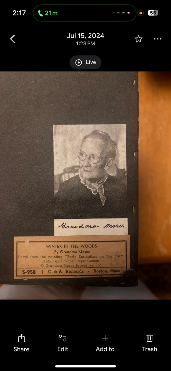 Grandma Moses Framed Prints authentic signed with COA image indicator(6)