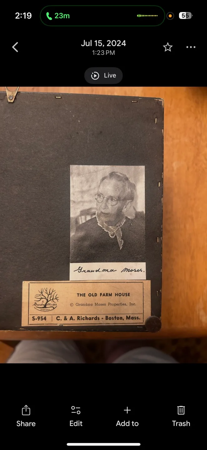 Grandma Moses Framed Prints authentic signed with COA image indicator(4)