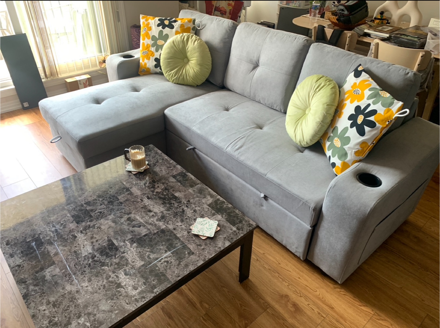Sectional Storage Sofa Bed - photo 2