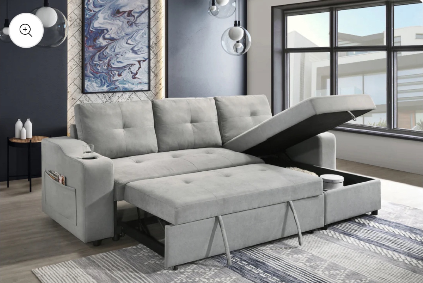 Sectional Storage Sofa Bed - photo 3