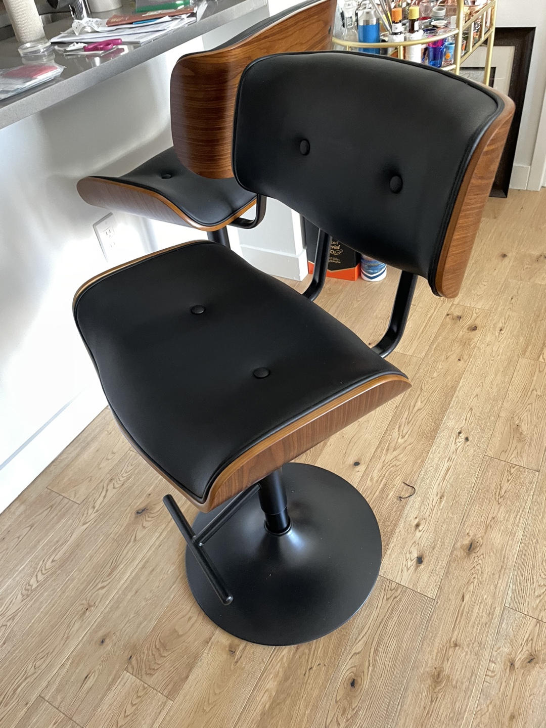LumiSource Chicago Swivel Bar Stools - Pair - photo 2