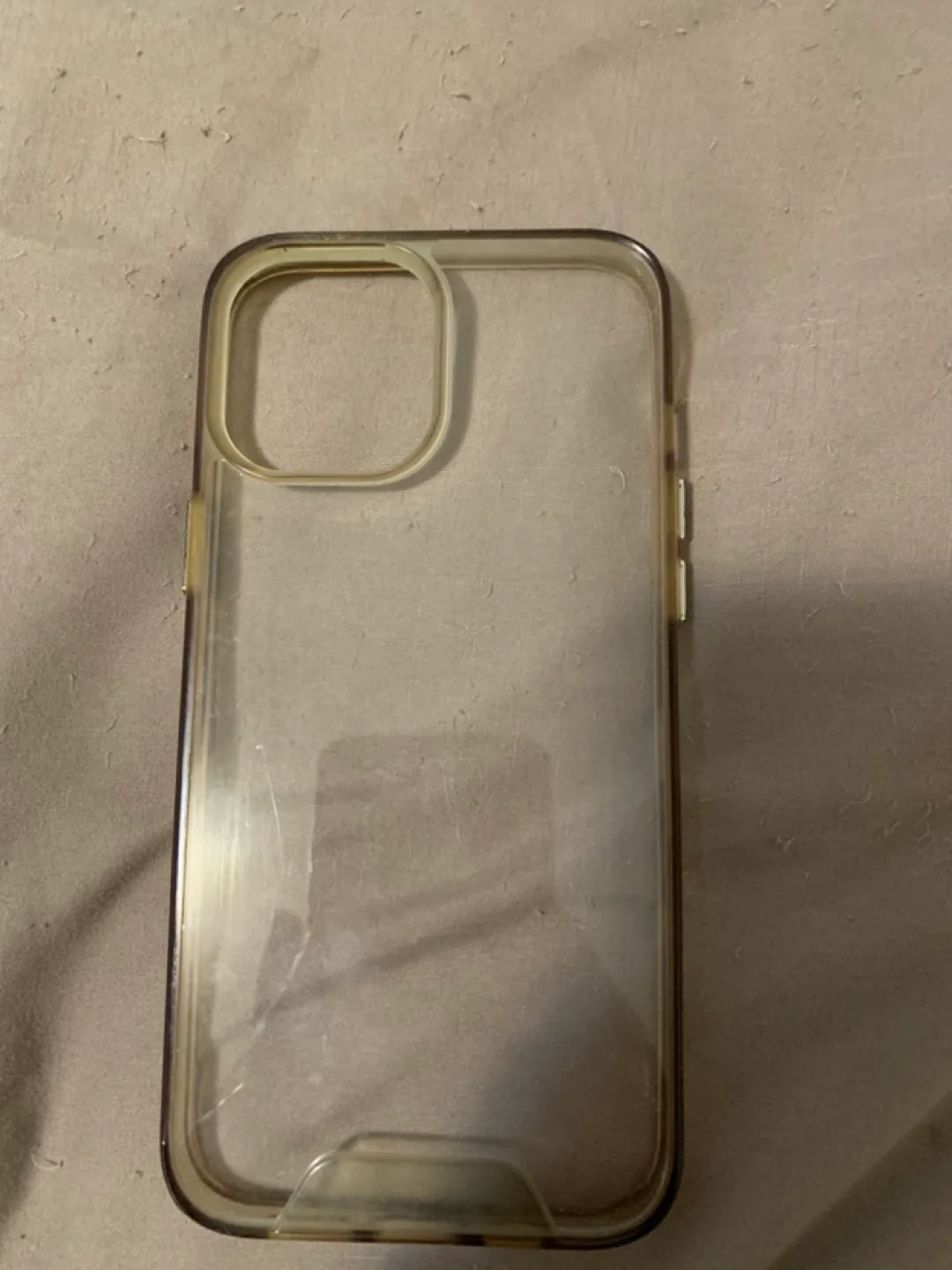 iPhone 13 pro max Case - Clear with Brown Trim thumbnail