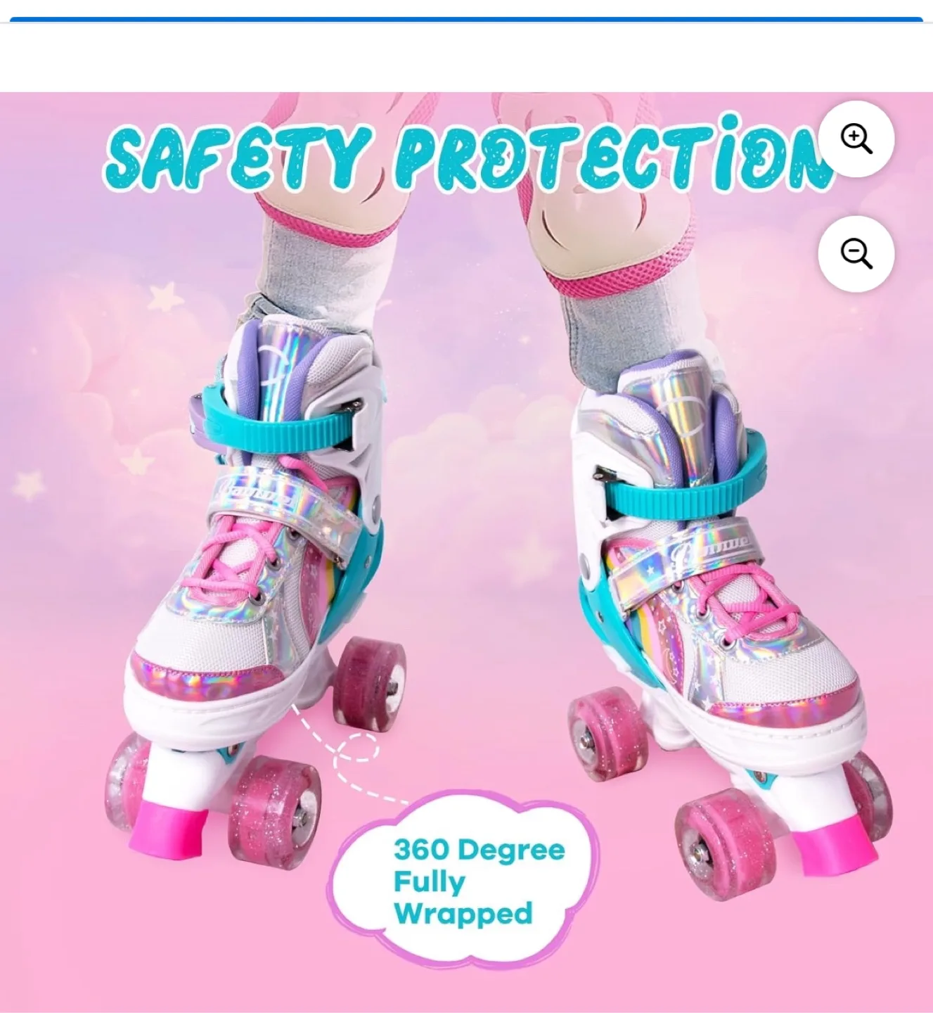 Girls Roller Skates - Size 5 Speed Adjustable thumbnail