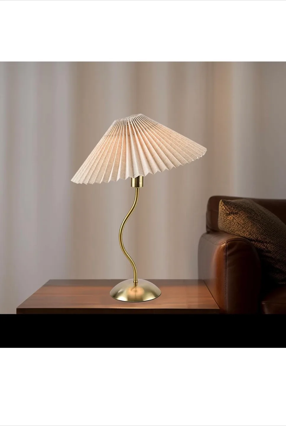 Table Lamp with Pleated Shade image indicator(4)