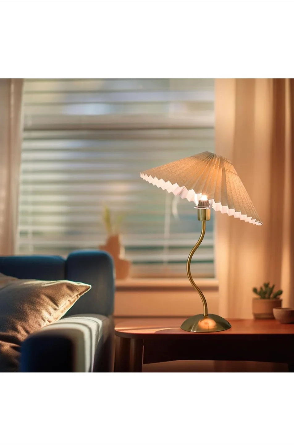 Table Lamp with Pleated Shade image indicator(3)