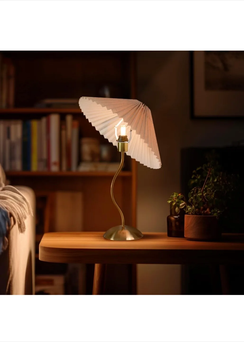 Table Lamp with Pleated Shade image indicator(5)