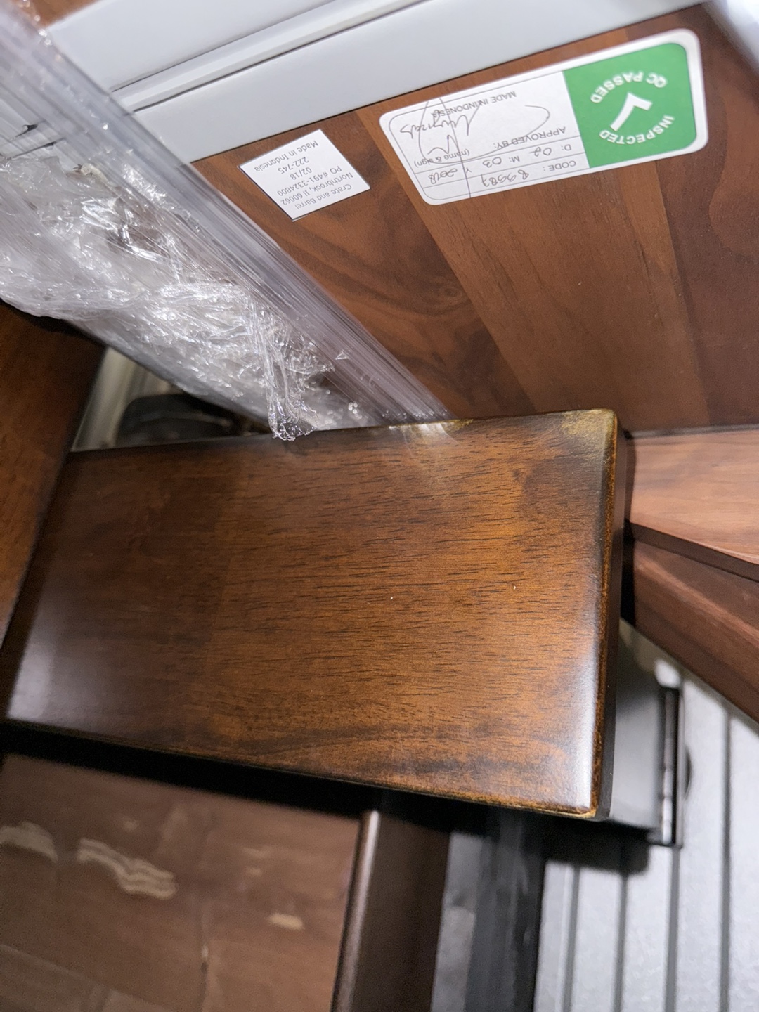 Create & Barrel hard wood Dining Table with 6 Chairs - photo 2