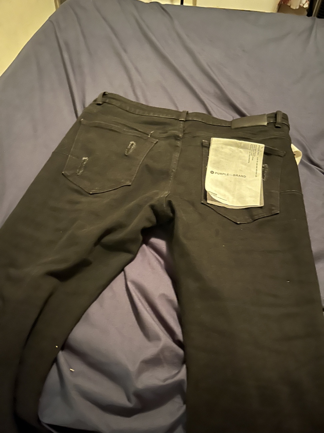 Purple Brand Distressed Black Jeans