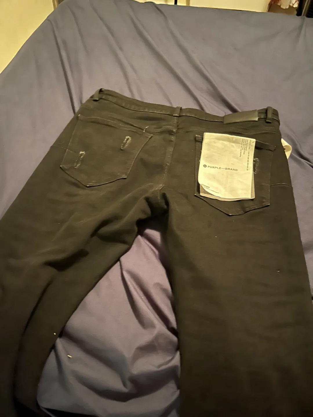 Purple Brand Distressed Black Jeans