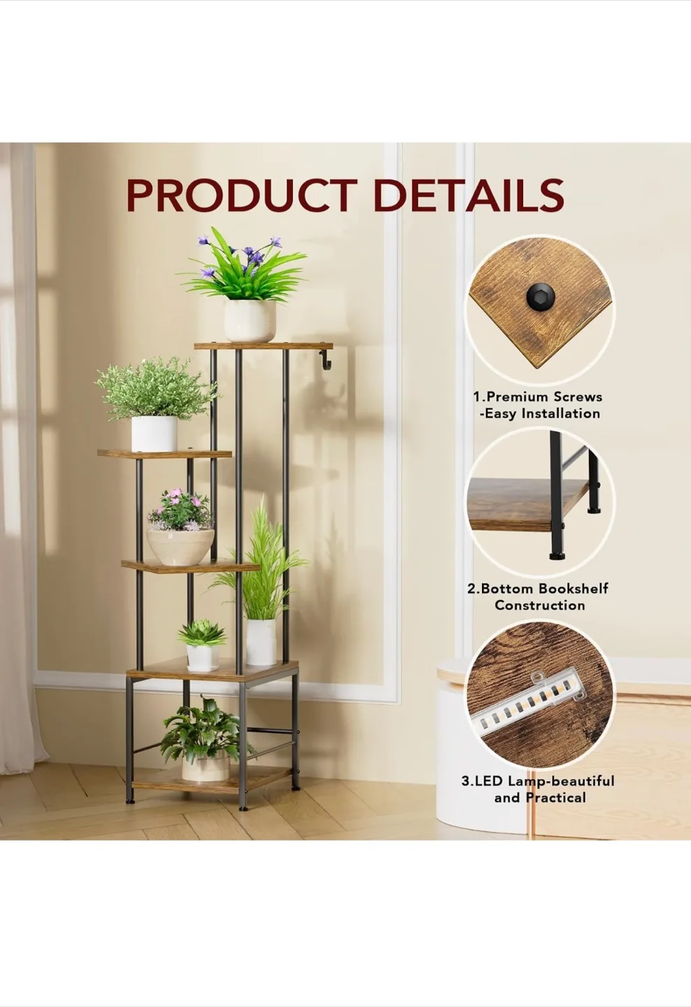5-Tier Plant Stand with Grow Lights thumbnail