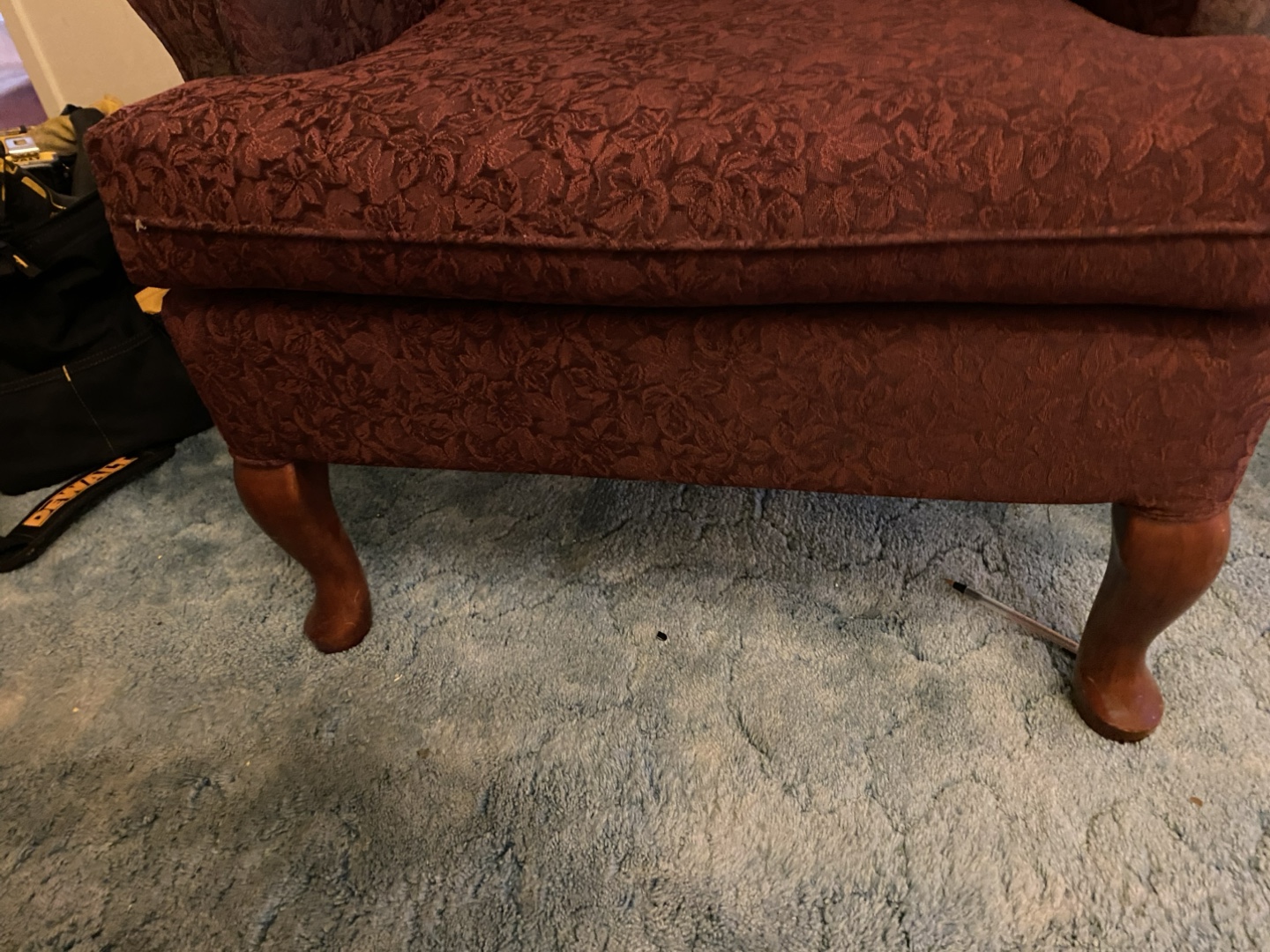 Burgundy Wingback Armchair - photo 4