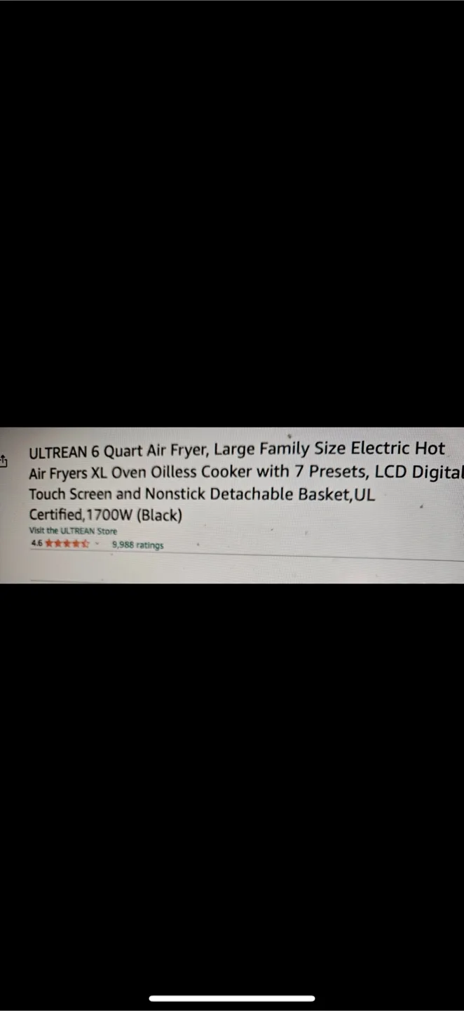 Ultrean Air Fryer 6 Quart Family Size image indicator(5)