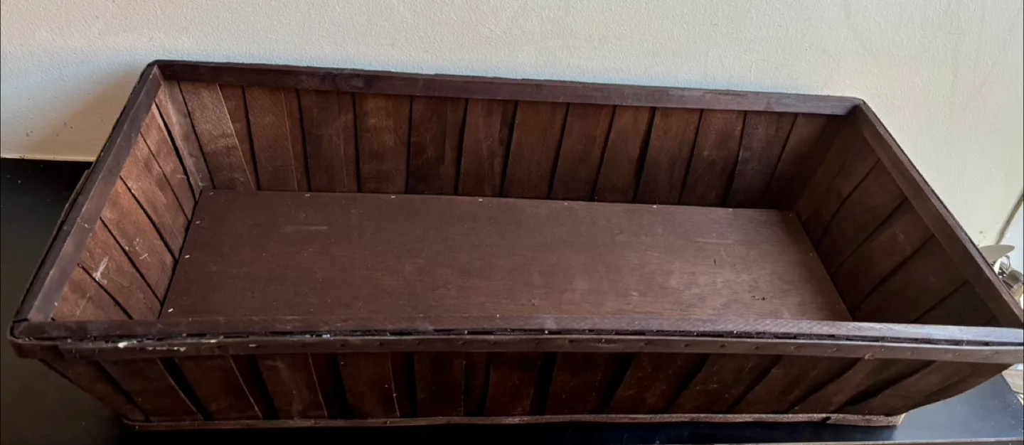 Dark Brown Wooden Storage Basket image indicator(6)