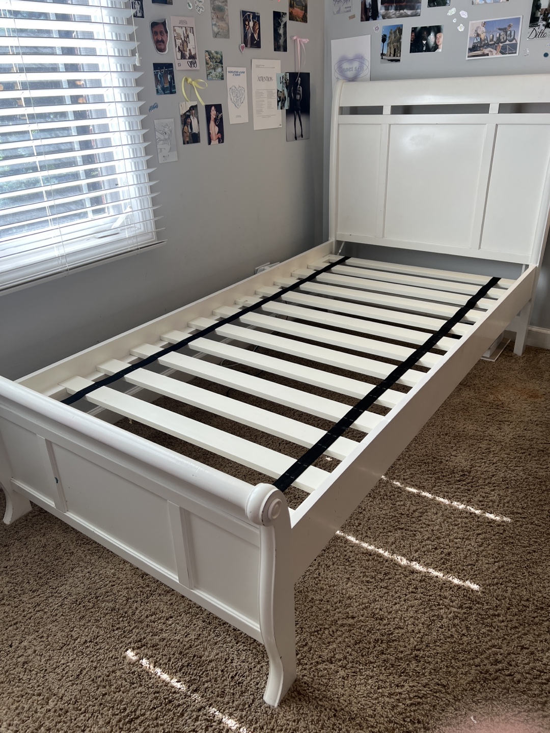 White Twin Bed Frame - photo 2