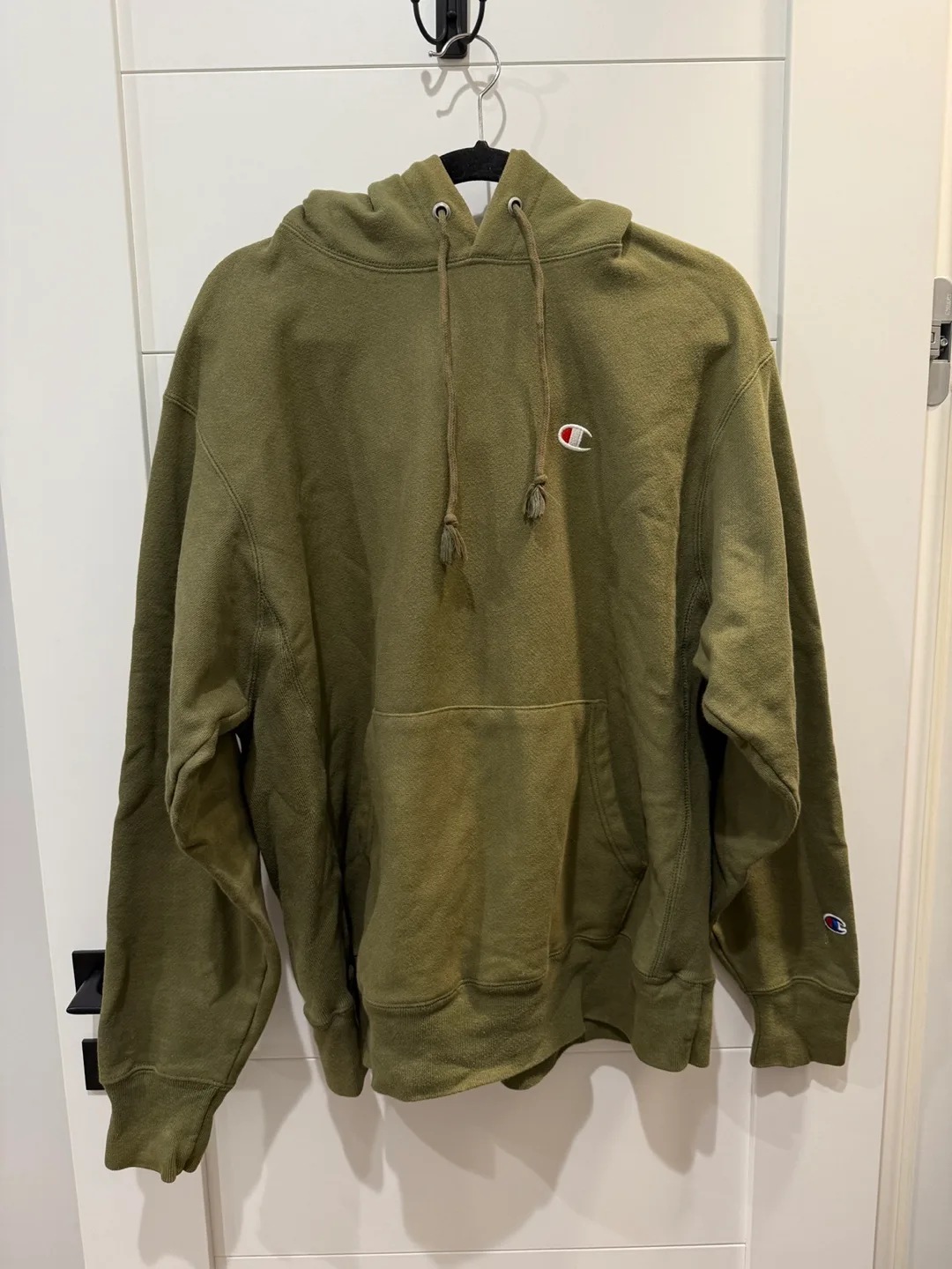 Men’s Champion Olive Green Hoodie - Size Large thumbnail
