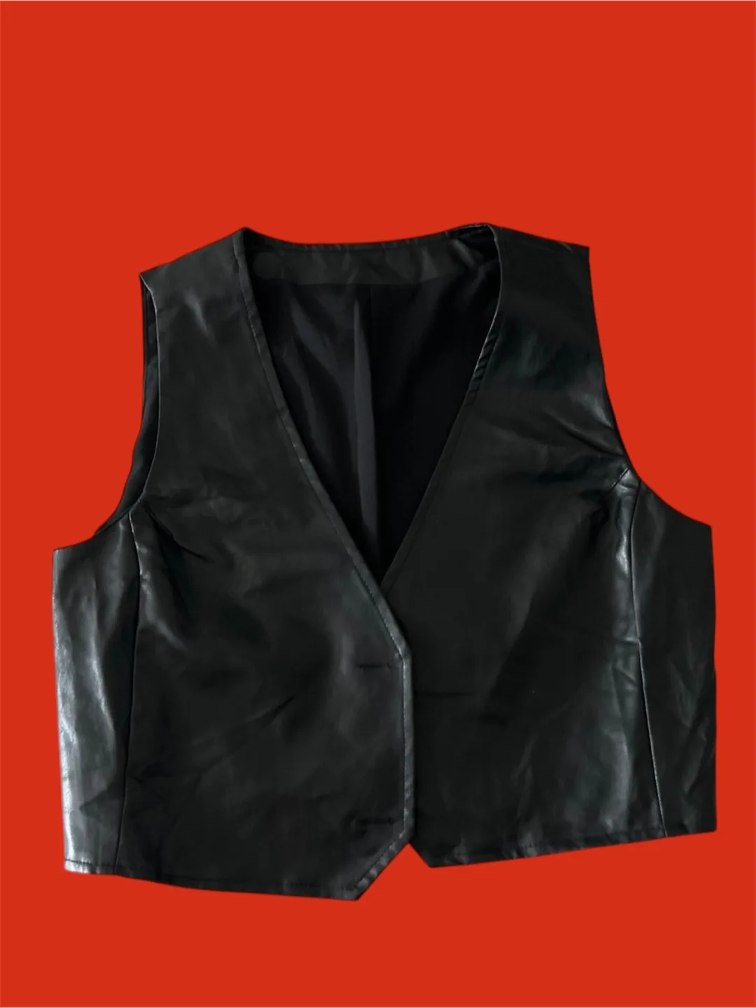 Black Leather Vest thumbnail