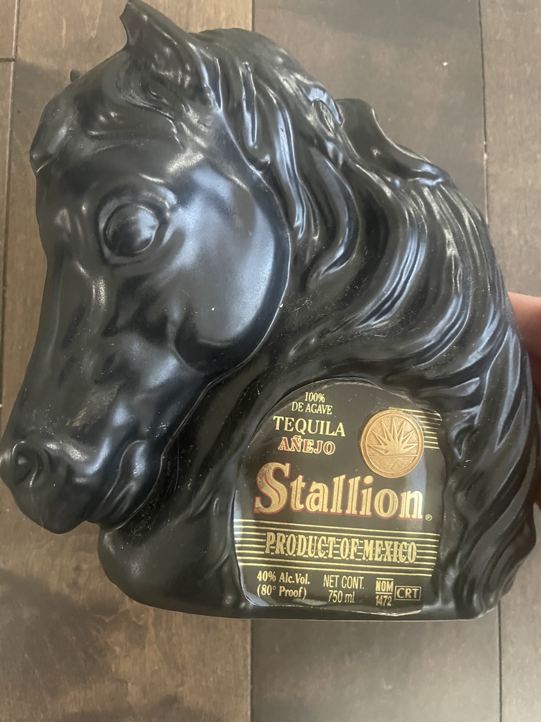 Stallion Tequila Anejo Horse Head Bottle