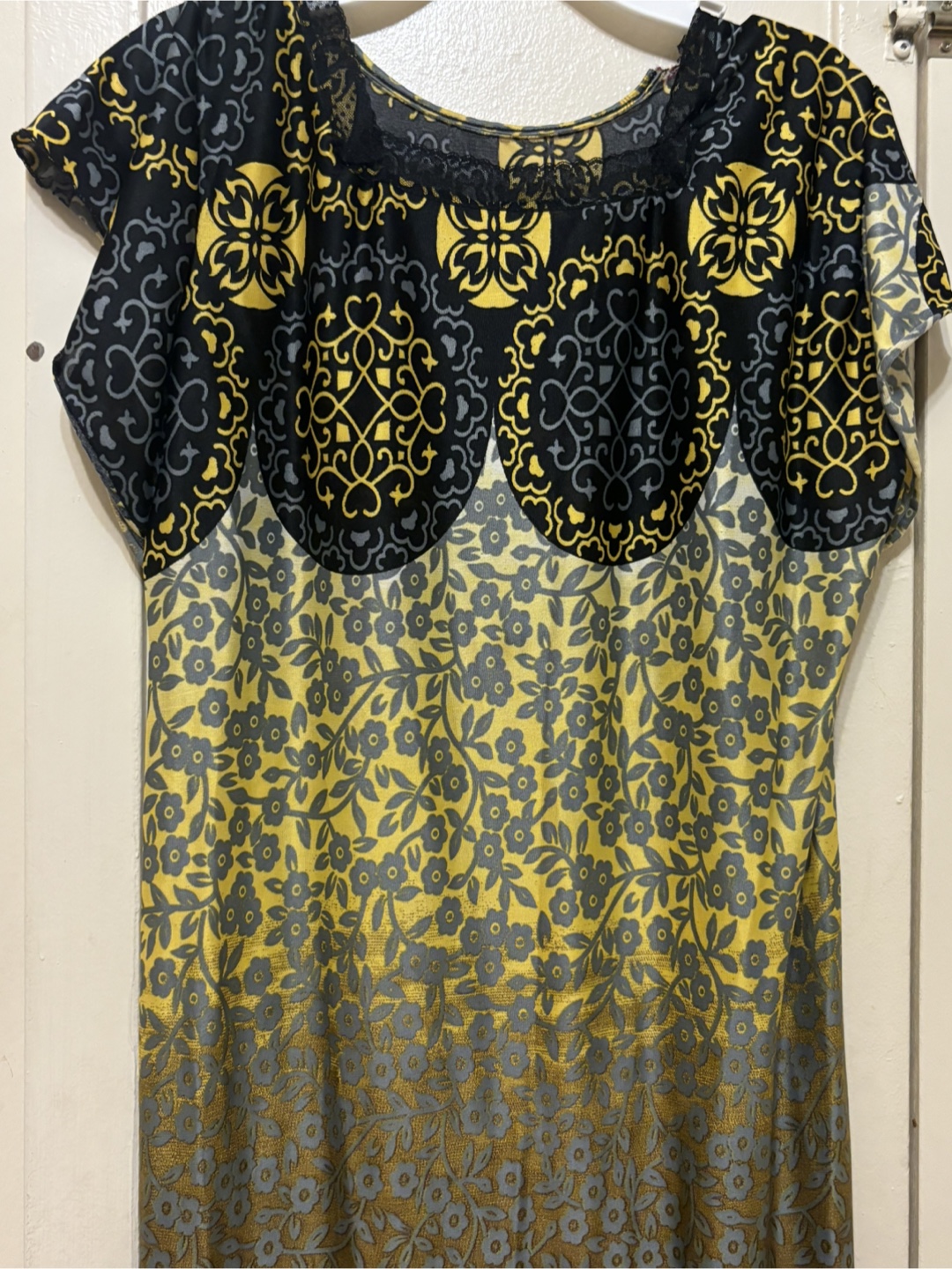 Floral Dress, Yellow & Black - photo 2