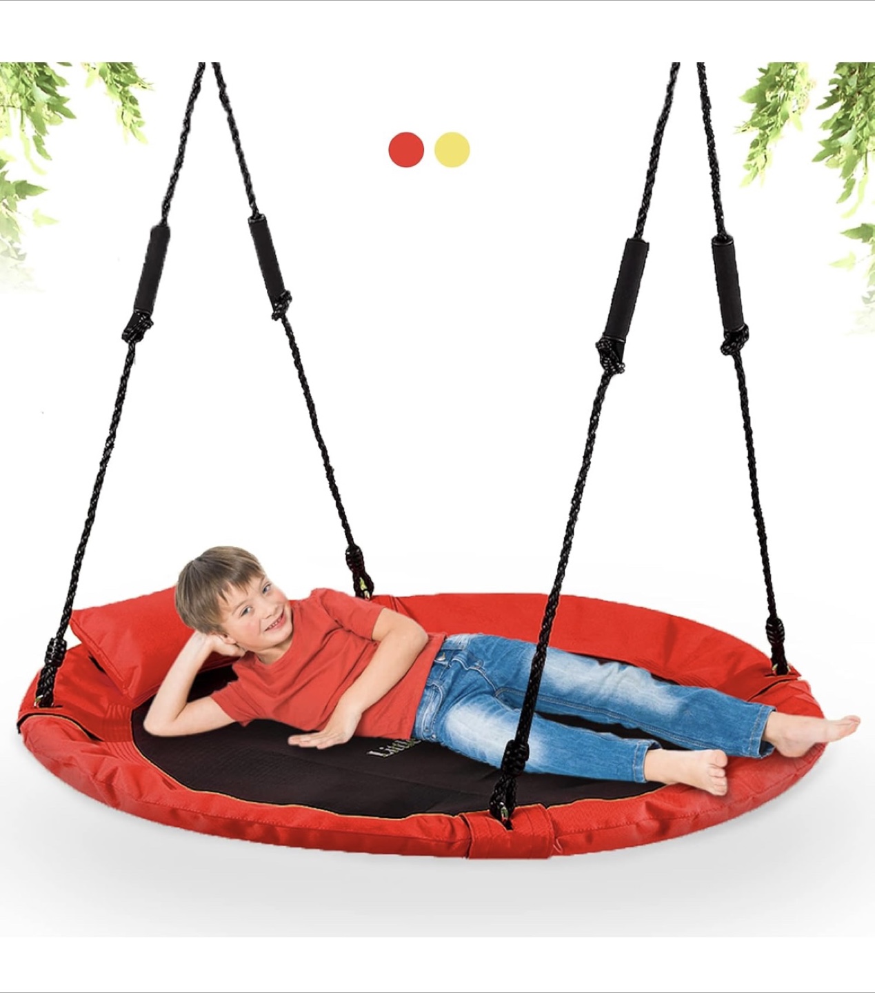 Little LogiQ 40" Red Saucer Swing - photo 3
