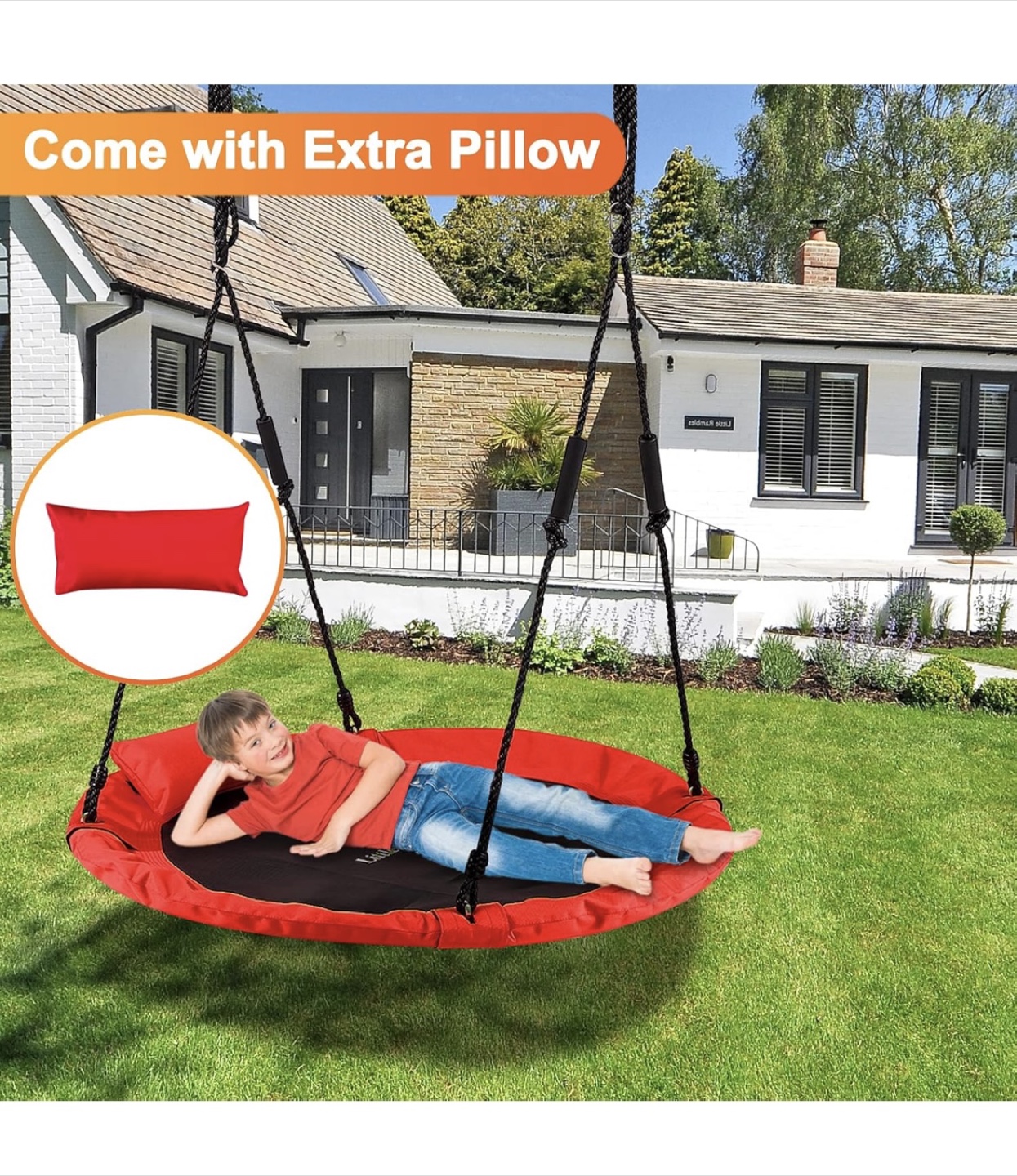 Little LogiQ 40" Red Saucer Swing