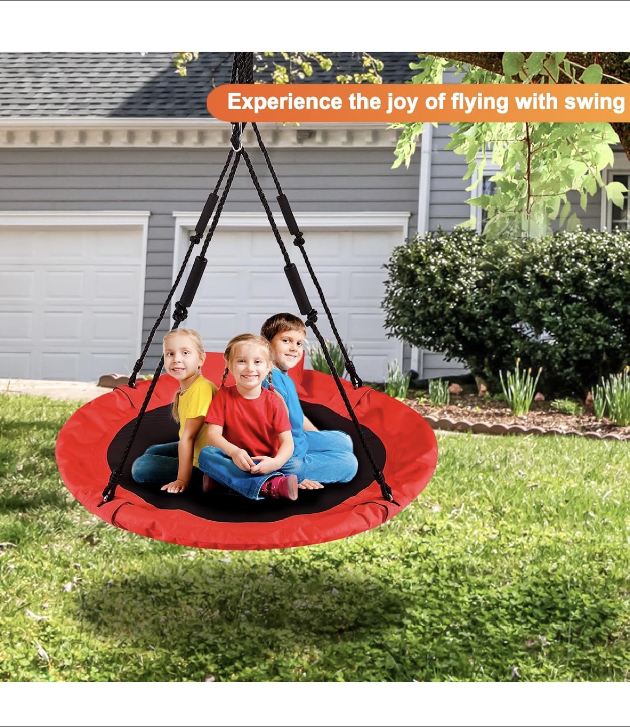 Little LogiQ 40" Red Saucer Swing - photo 5