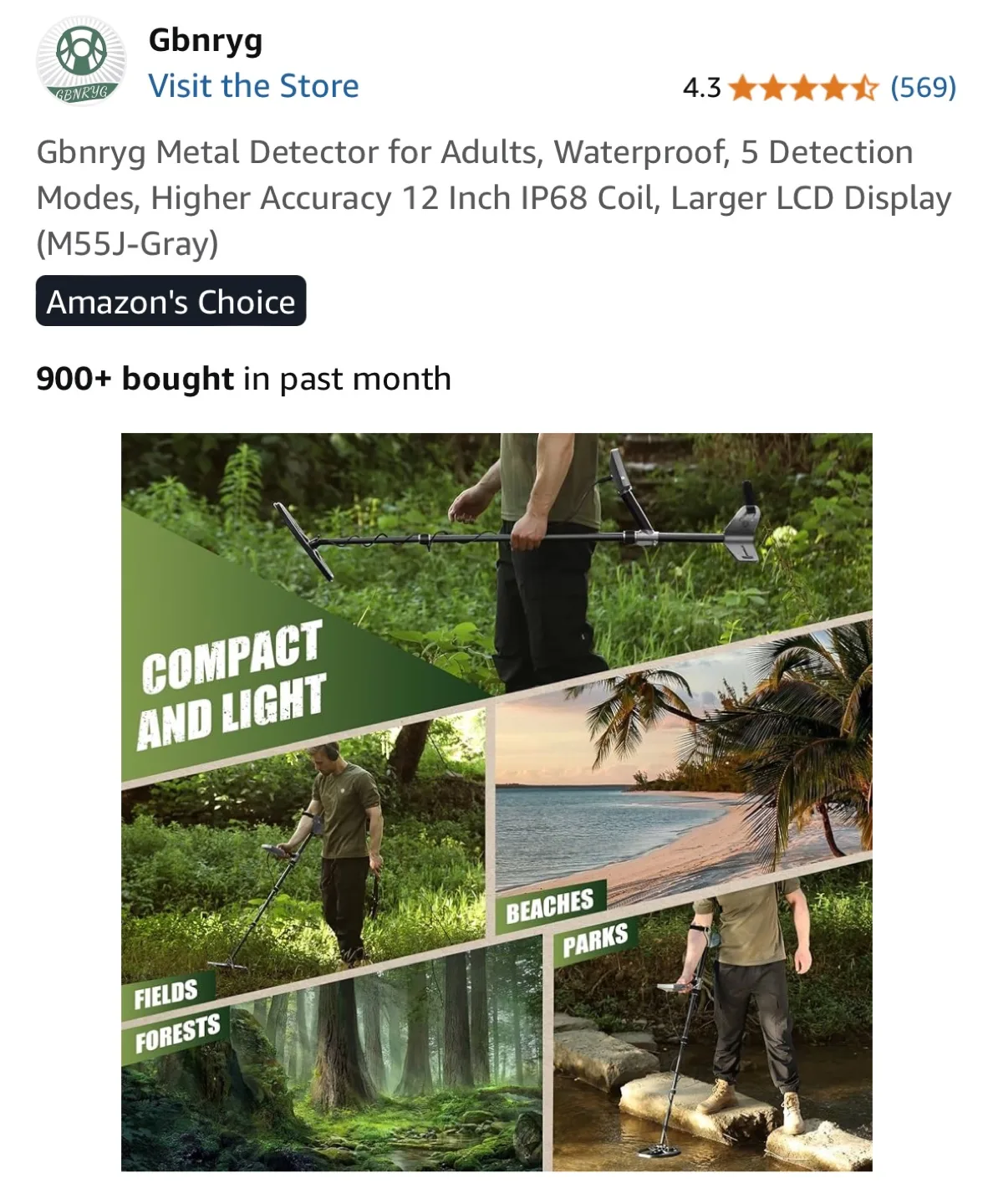 Gbnryg Metal Detector for Adults (M55J-Gray) image indicator(8)