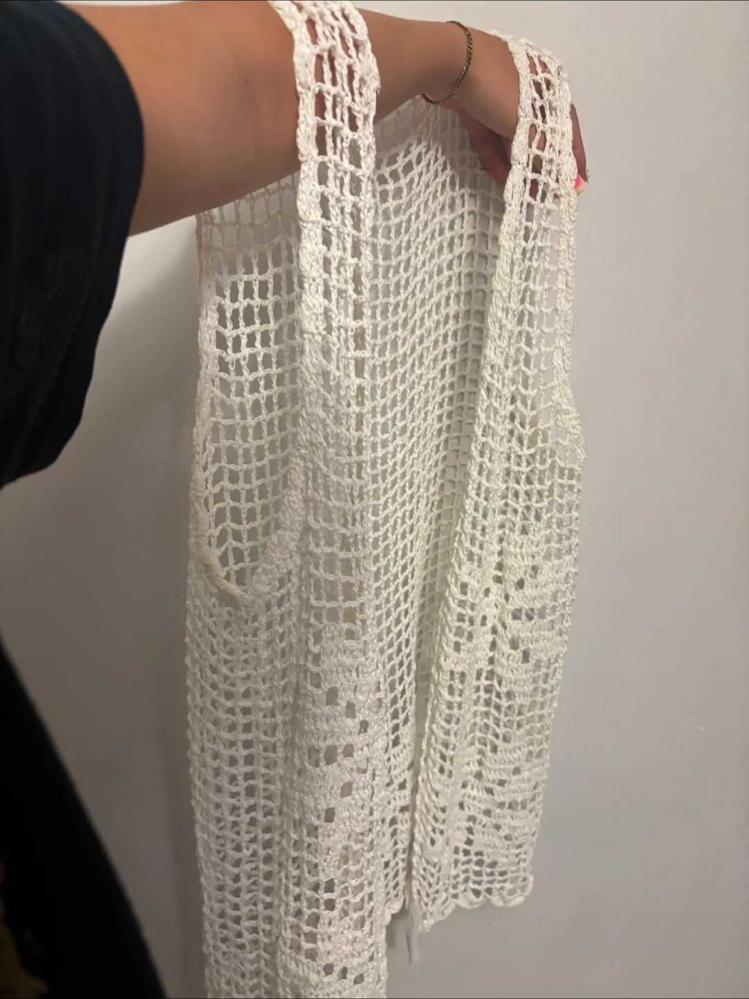 Crochet Vest - White thumbnail