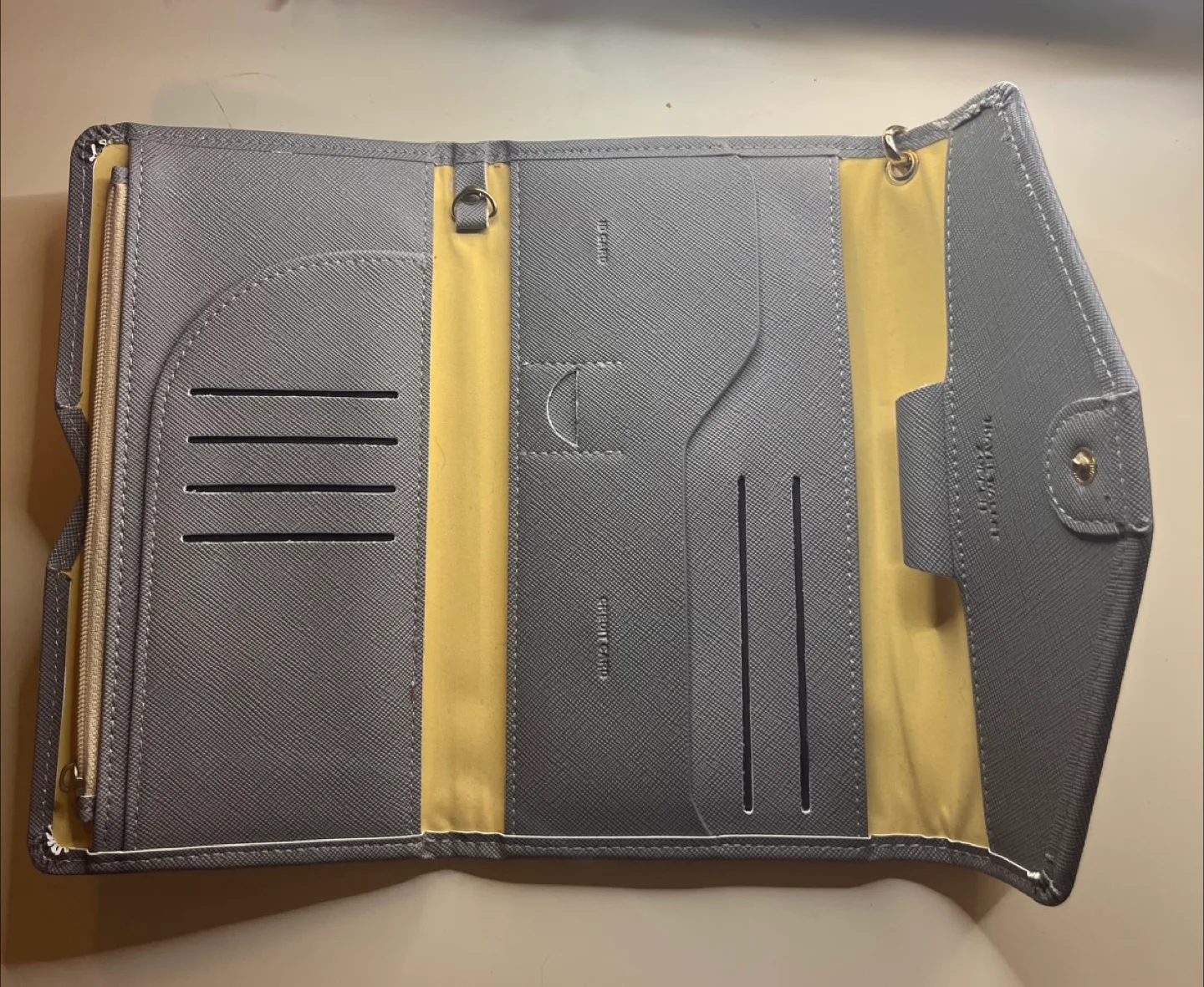 Gray Travel Wallet Organizer - RFID Blocking image indicator(2)