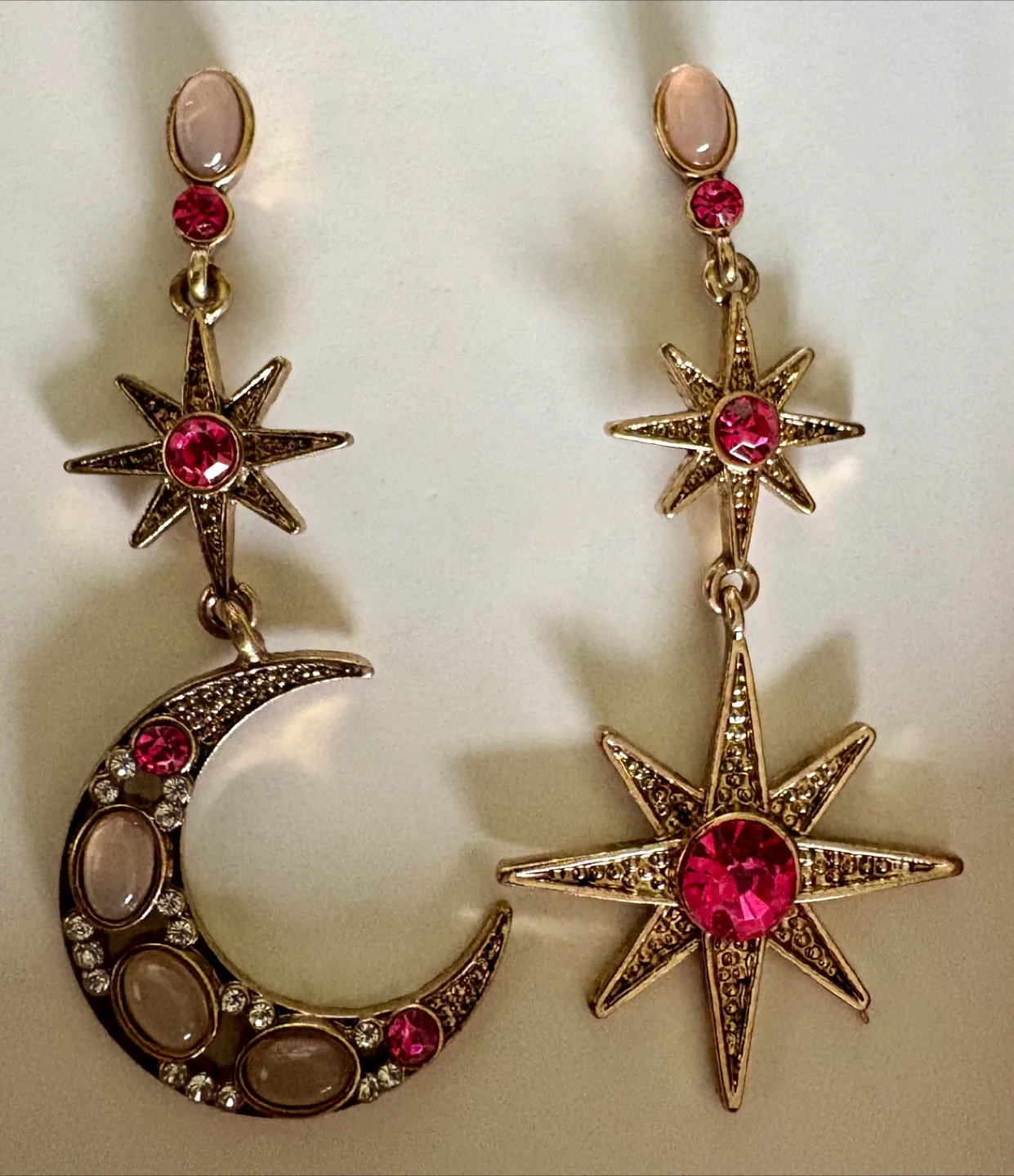Betsey Johnson Star Moon Earrings Hair Pins Gift Set New image indicator(4)