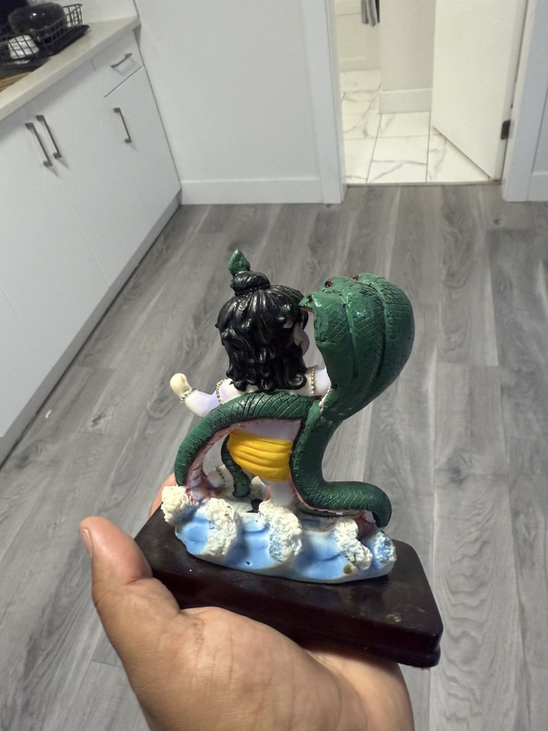 Krishna Statue with Snake - photo 3