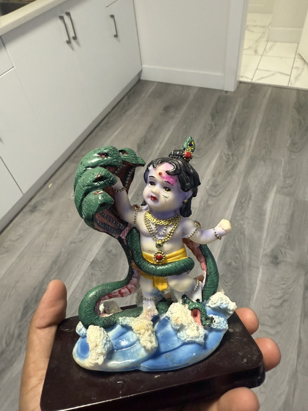 Krishna Statue with Snake
