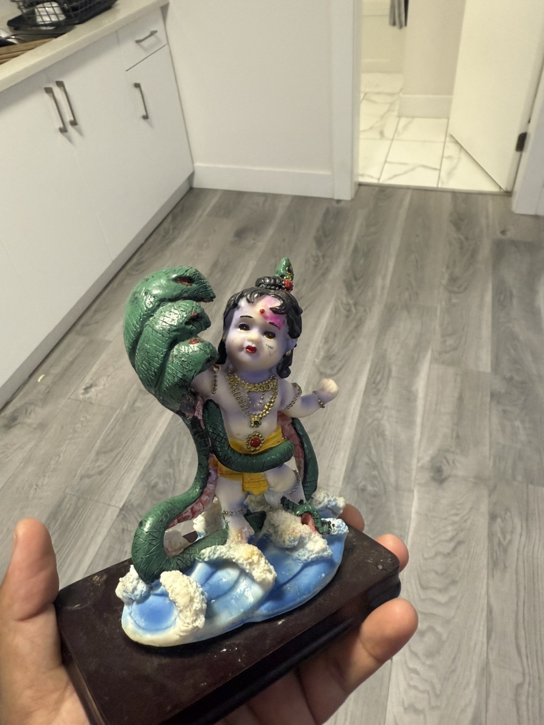 Krishna Statue with Snake - photo 2