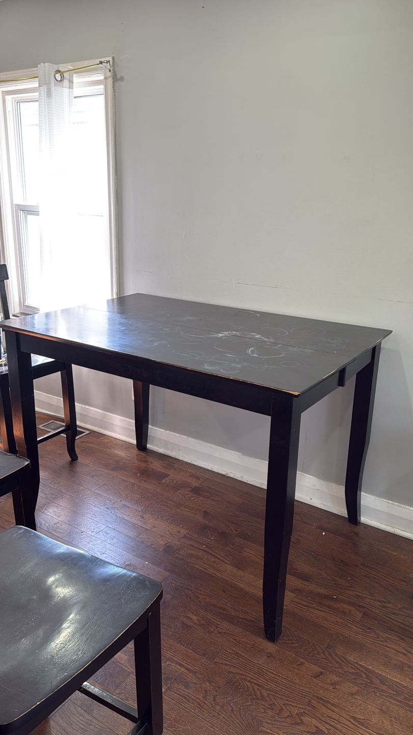 Black Dining Table with 4 Chairs - photo 3