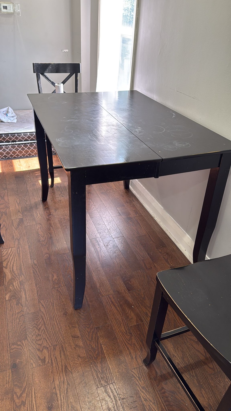 Black Dining Table with 4 Chairs - photo 4
