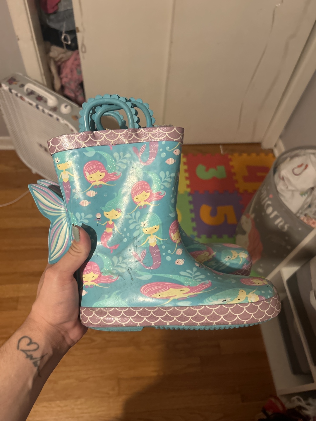 Mermaid Rain Boots - Size 13/1