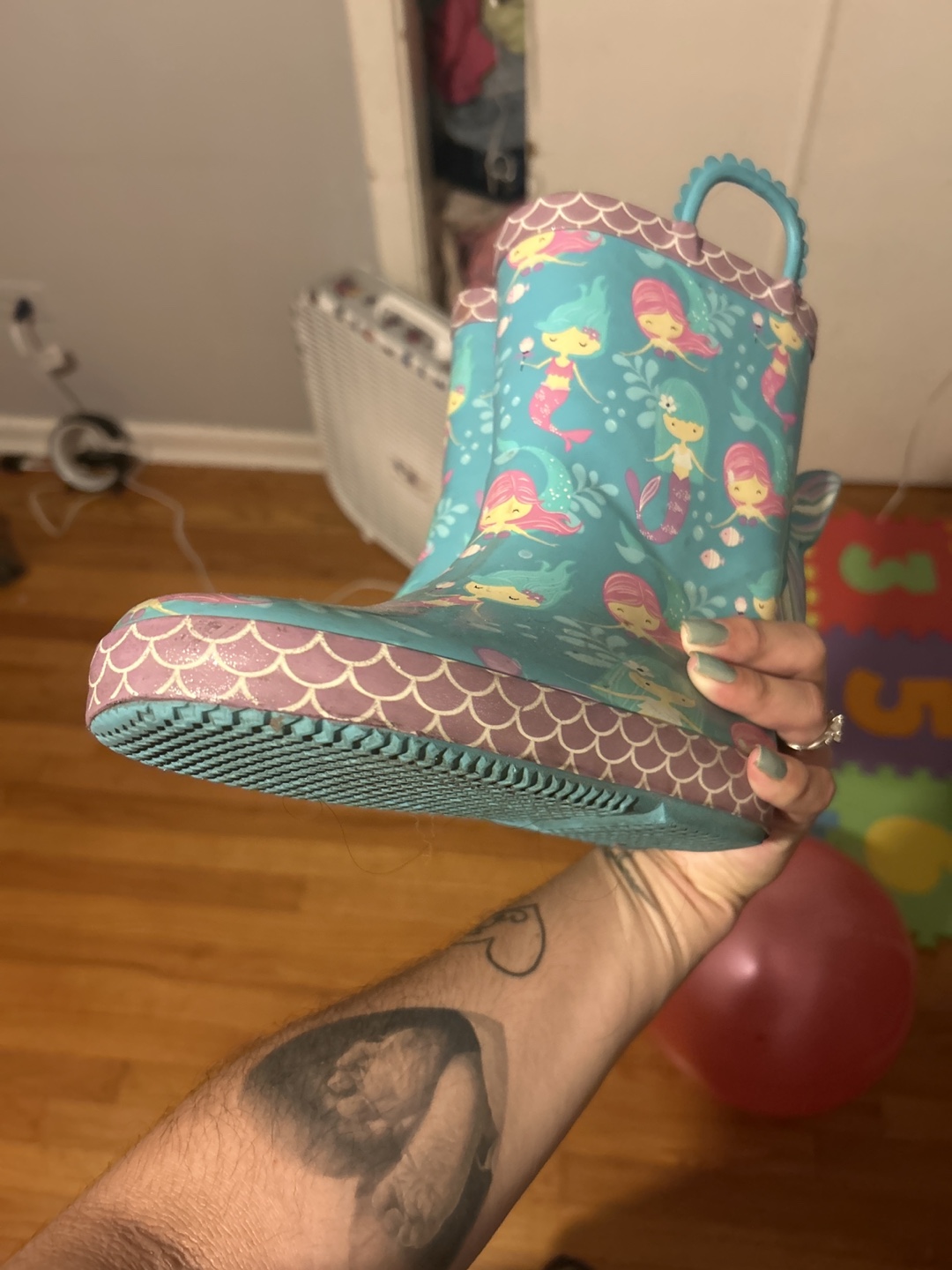 Mermaid Rain Boots - Size 13/1 - photo 2