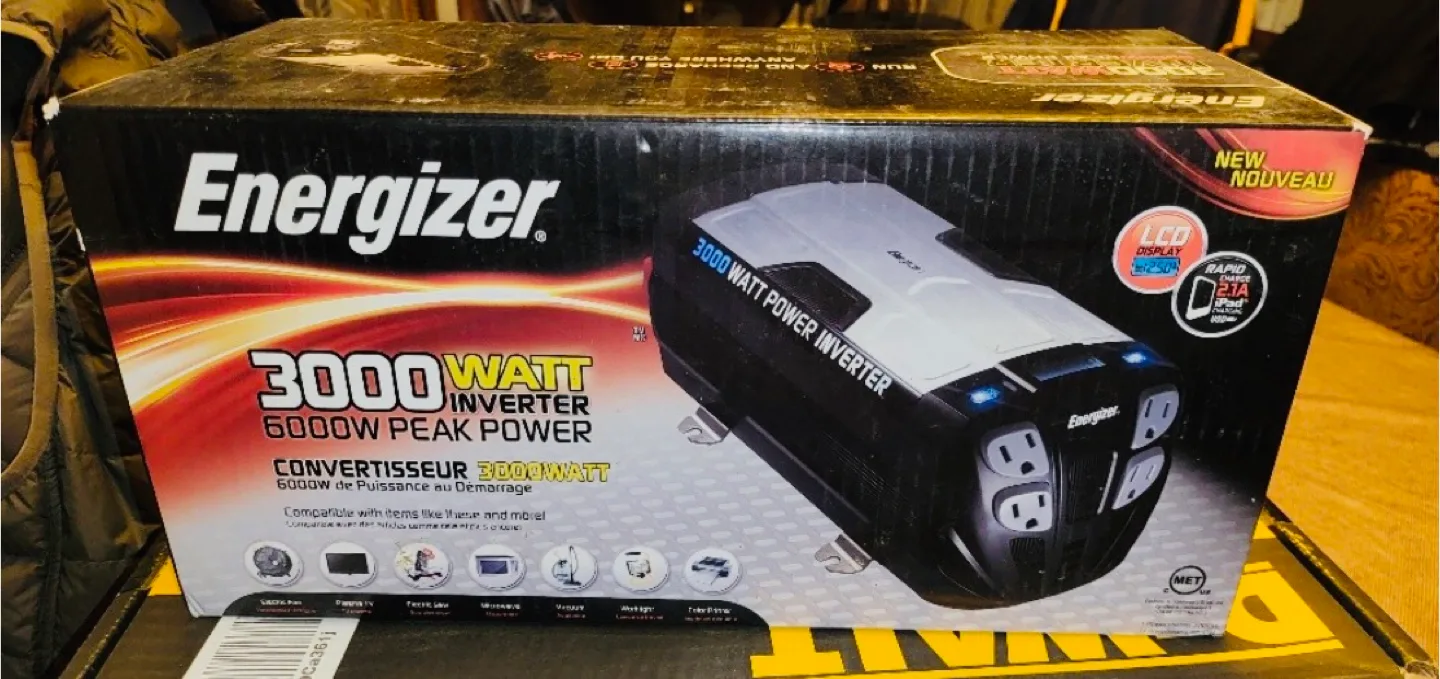 Energizer 3000W/6000W Power Inverter - New in Box! thumbnail