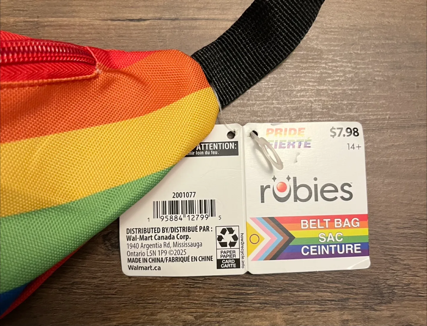 Rubies Pride Belt Bag - New with Tags! image indicator(2)